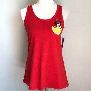 Disney Store Minnie Mouse Red Pocket Tank, size Small